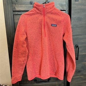 Patagonia coral half zip sweater